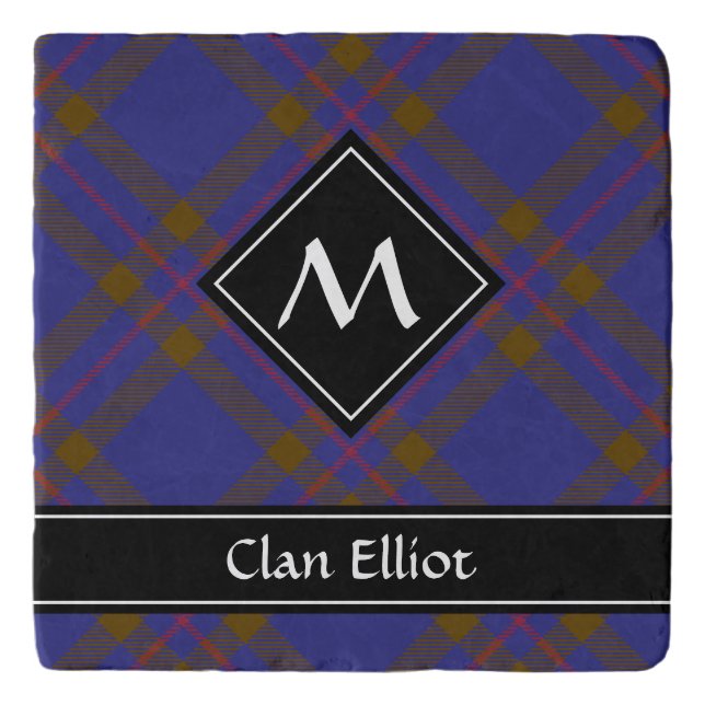 Clan Elliot Modern Tartan Trivet (Front)