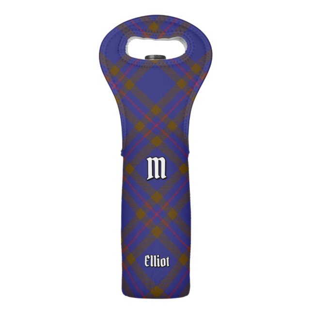 Clan Elliot Modern Tartan Wine Bag (Front)