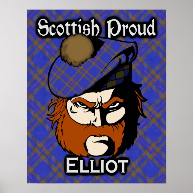 Clan Elliot Scottish Tartan Poster (Front)