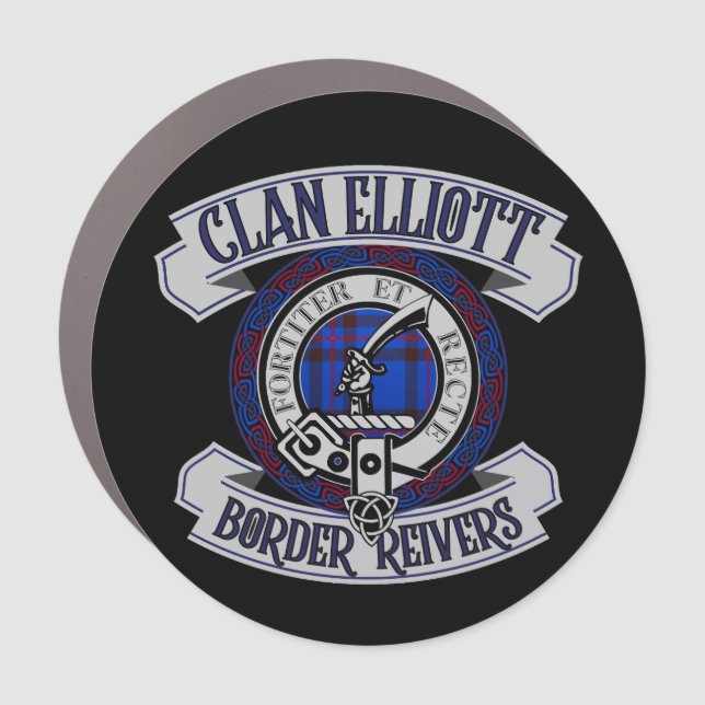 Clan Elliott Badge, Border Reivers, Scotland  Stic Car Magnet (Front)