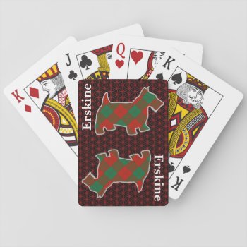 Clan Erskine Tartan Scottish Terrier Edition Playing Cards by OldScottishMountain at Zazzle