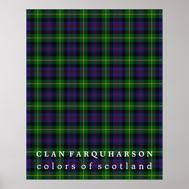 Clan Farquharson Colors of Scotland Tartan Poster (Front)