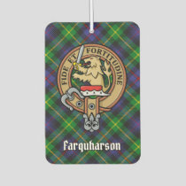 Clan Farquharson Crest over Tartan Air Freshener