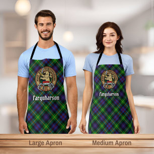 Clan Farquharson Crest over Tartan Apron