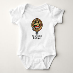 Clan Farquharson Crest over Tartan Baby Bodysuit