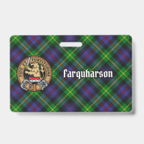 Clan Farquharson Crest over Tartan Badge