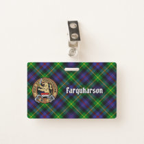 Clan Farquharson Crest over Tartan Badge