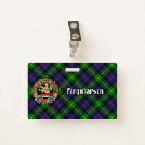 Clan Farquharson Crest over Tartan Badge