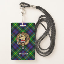 Clan Farquharson Crest over Tartan Badge
