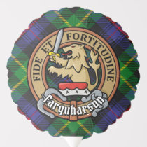 Clan Farquharson Crest over Tartan Balloon