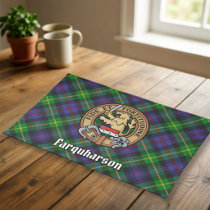 Clan Farquharson Crest over Tartan Cloth Placemat