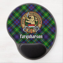 Clan Farquharson Crest over Tartan Gel Mouse Pad