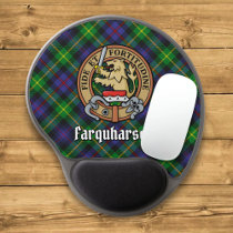 Clan Farquharson Crest over Tartan Gel Mouse Pad