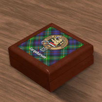 Clan Farquharson Crest over Tartan Gift Box