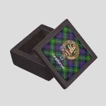 Clan Farquharson Crest over Tartan Gift Box
