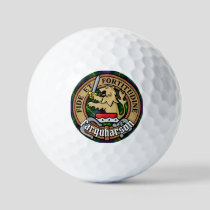 Clan Farquharson Crest over Tartan Golf Balls