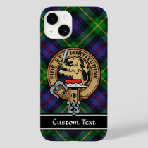 Clan Farquharson Crest over Tartan iPhone Case