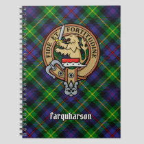 Clan Farquharson Crest over Tartan Notebook