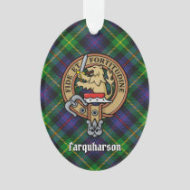 Clan Farquharson Crest over Tartan Ornament