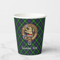 Clan Farquharson Crest over Tartan Paper Cups