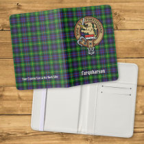 Clan Farquharson Crest over Tartan Passport Holder