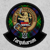 Clan Farquharson Crest over Tartan Patch