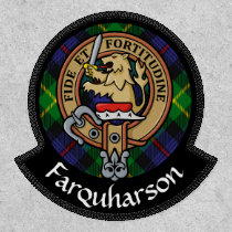 Clan Farquharson Crest over Tartan Patch