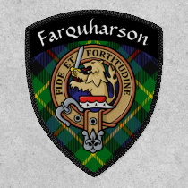 Clan Farquharson Crest over Tartan Patch