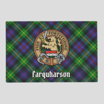 Clan Farquharson Crest over Tartan Placemat