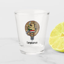 Clan Farquharson Crest over Tartan Shot Glass