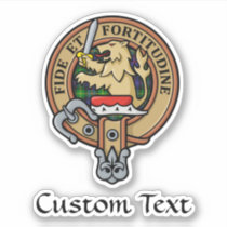 Clan Farquharson Crest over Tartan Sticker