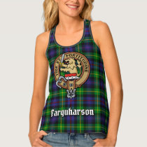 Clan Farquharson Crest over Tartan Tank Top