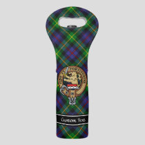 Clan Farquharson Crest over Tartan Wine Bag