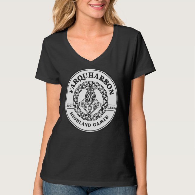 Clan Farquharson Scottish Thistle Highland Games T-Shirt (Front)