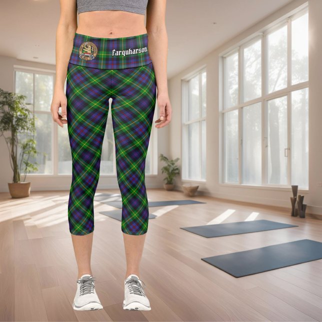 Clan Farquharson Tartan Capri Leggings (Creator Uploaded)