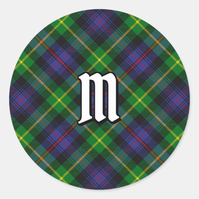 Clan Farquharson Tartan Classic Round Sticker (Front)
