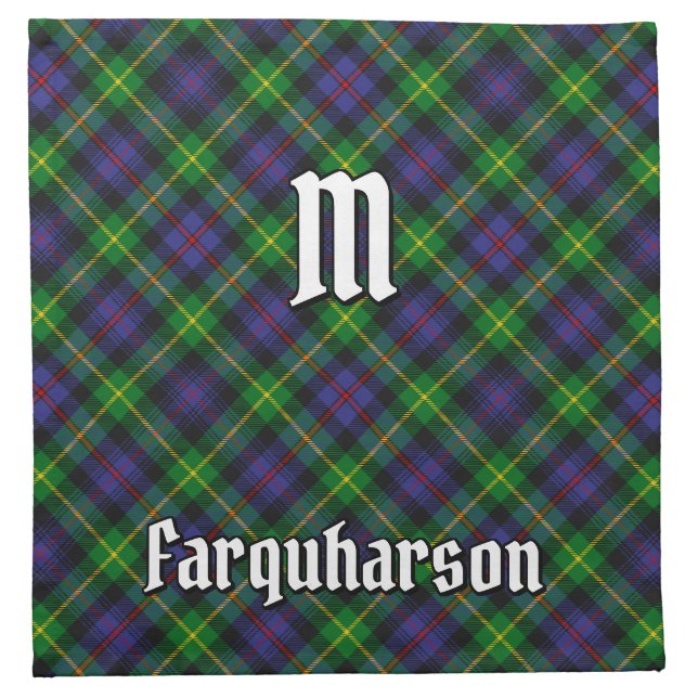 Clan Farquharson Tartan Cloth Napkin (Front)