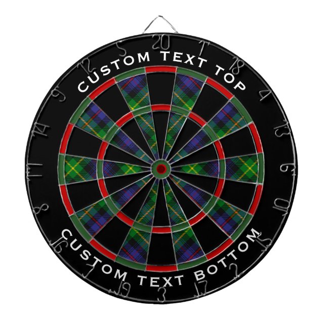 Clan Farquharson Tartan Dart Board (Front)
