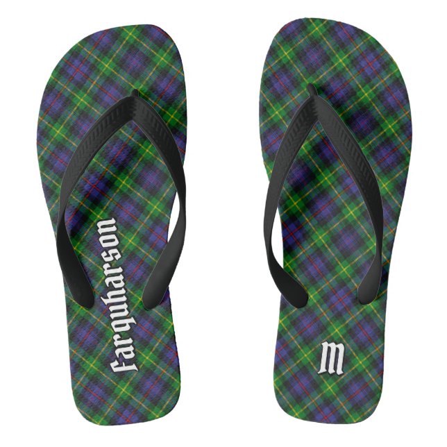 Clan Farquharson Tartan Flip Flops (Footbed)