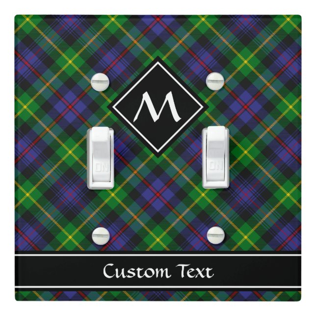 Clan Farquharson Tartan Light Switch Cover (In Situ)