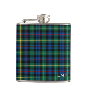 Clan Farquharson Tartan Monogram Flask
