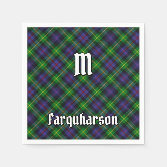 Clan Farquharson Tartan Napkins (Front)