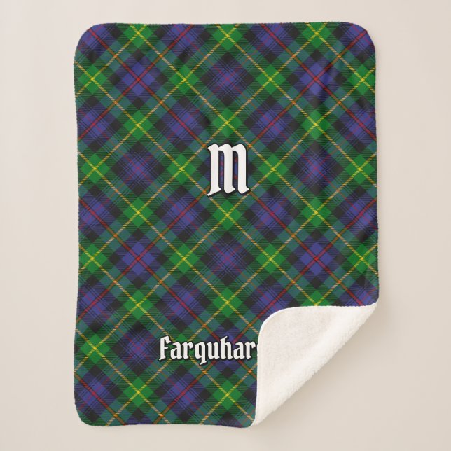 Clan Farquharson Tartan Sherpa Blanket (Front)
