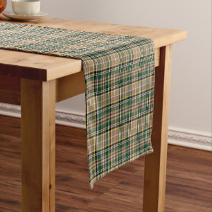 Clan Farrell Tartan Pattern Irish Plaid Short Table Runner