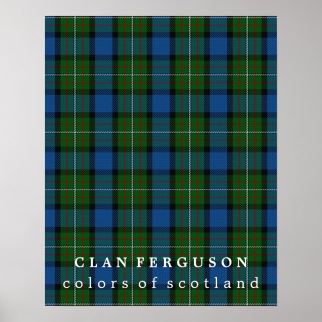 Clan Ferguson Colors of Scotland Tartan Poster (Front)
