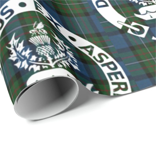Clan Ferguson Crest Badge &amp; Tartan Wrapping Paper | Zazzle