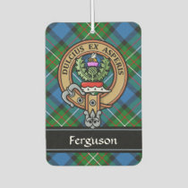 Clan Ferguson Crest over Tartan Air Freshener