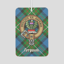Clan Ferguson Crest over Tartan Air Freshener