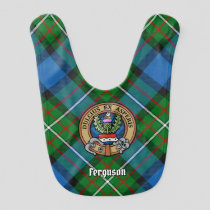 Clan Ferguson Crest over Tartan Baby Bib