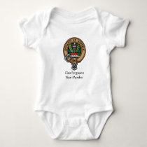 Clan Ferguson Crest over Tartan Baby Bodysuit